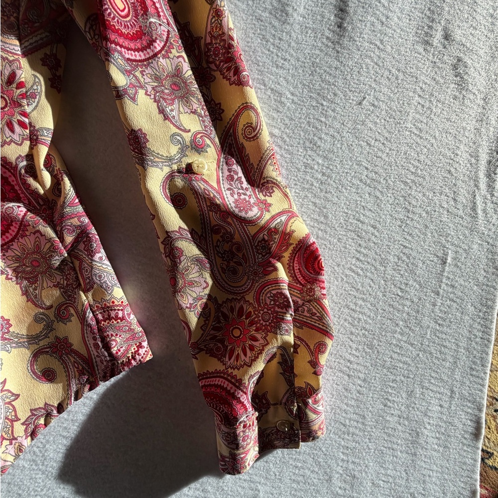 Roper Red and Cream Paisley Button Down Shirt - Picture 4 of 6